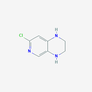 7-Chloro-1,2,3,4-tetrahydropyrido[3,4-b]pyrazine chemical structure (CAS 1935398-58-5)
