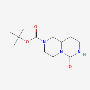 tert-Butyl 6-oxooctahydro-2H-pyrazino[1,2-c]pyrimidine-2-carboxylate chemical structure (CAS 1935433-94-5)