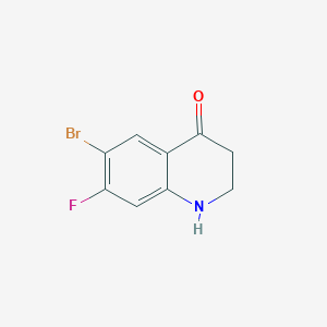 6-Bromo-7-fluoro-2,3-dihydroquinolin-4(1H)-one chemical structure (CAS 1935491-81-8)