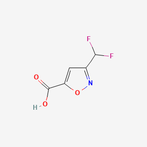 3-(Difluoromethyl)isoxazole-5-carboxylic acid chemical structure (CAS 1935503-24-4)