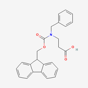3-((((9H-Fluoren-9-yl)methoxy)carbonyl)(benzyl)amino)propanoic acid chemical structure (CAS 1935651-78-7)