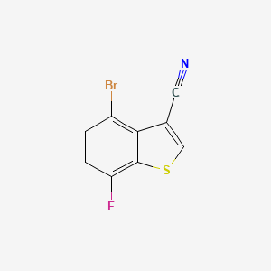 4-Bromo-7-fluorobenzo[b]thiophene-3-carbonitrile chemical structure (CAS 1935891-78-3)