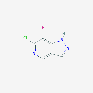 6-Chloro-7-fluoro-1H-pyrazolo[4,3-c]pyridine chemical structure (CAS 1935965-54-0)