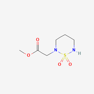 Methyl 2-(1,1-dioxido-1,2,6-thiadiazinan-2-yl)acetate chemical structure (CAS 1936033-41-8)