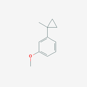 1-Methoxy-3-(1-methylcyclopropyl)benzene chemical structure (CAS 1936069-16-7)