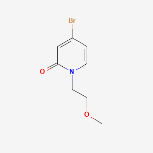 4-Bromo-1-(2-methoxyethyl)pyridin-2(1H)-one chemical structure (CAS 1936135-61-3)