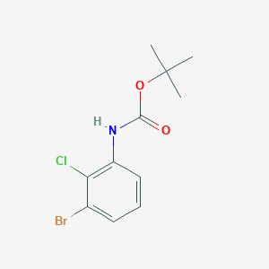 tert-Butyl (3-bromo-2-chlorophenyl)carbamate chemical structure (CAS 1936387-71-1)