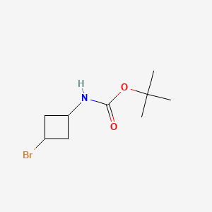 tert-Butyl (3-bromocyclobutyl)carbamate chemical structure (CAS 1936399-47-1)