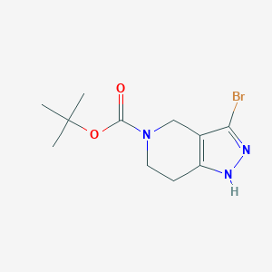 tert-Butyl 3-bromo-6,7-dihydro-1H-pyrazolo[4,3-c]pyridine-5(4H)-carboxylate chemical structure (CAS 1936429-06-9)