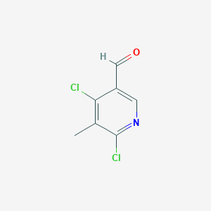 4,6-Dichloro-5-methylnicotinaldehyde chemical structure (CAS 1936572-06-3)