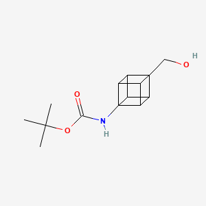 tert-Butyl (4-(hydroxymethyl)cuban-1-yl)carbamate chemical structure (CAS 1936617-11-6)