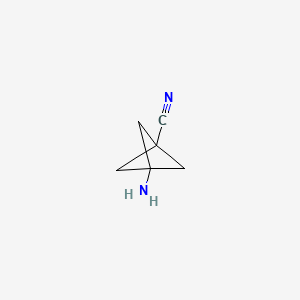 3-Aminobicyclo[1.1.1]pentane-1-carbonitrile chemical structure (CAS 1936643-30-9)