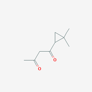 1-(2,2-Dimethylcyclopropyl)butane-1,3-dione chemical structure (CAS 1936707-23-1)