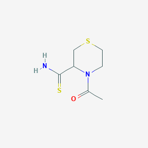 4-Acetylthiomorpholine-3-carbothioamide chemical structure (CAS 1936720-96-5)
