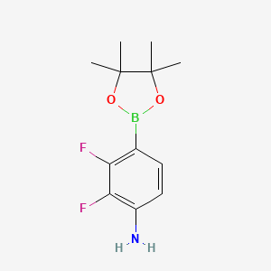 2,3-Difluoro-4-(4,4,5,5-tetramethyl-1,3,2-dioxaborolan-2-yl)aniline chemical structure (CAS 1937236-09-3)