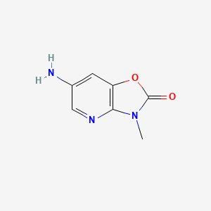 6-Amino-3-methyloxazolo[4,5-b]pyridin-2(3H)-one chemical structure (CAS 193893-85-5)