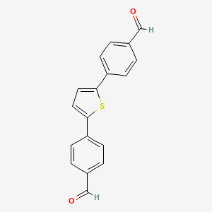 4,4'-(Thiophene-2,5-diyl)dibenzaldehyde chemical structure (CAS 193903-62-7)