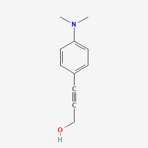 3-(4-(Dimethylamino)phenyl)prop-2-yn-1-ol chemical structure (CAS 193957-50-5)