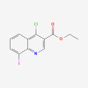 Ethyl 4-chloro-8-iodoquinoline-3-carboxylate chemical structure (CAS 193975-33-6)