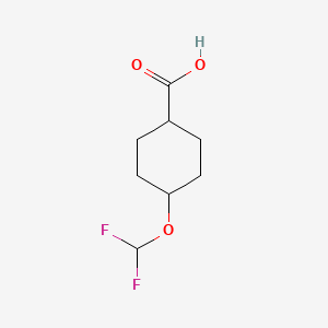 trans-4-(Difluoromethoxy)cyclohexane-1-carboxylic acid chemical structure (CAS 1940134-56-4)