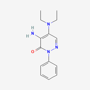 4-Amino-5-(diethylamino)-2-phenylpyridazin-3(2H)-one chemical structure (CAS 194016-09-6)