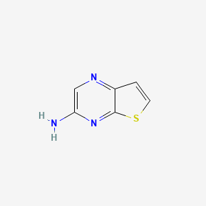 Thieno[2,3-b]pyrazin-3-amine chemical structure (CAS 1940206-33-6)