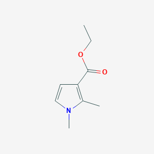Ethyl 1,2-dimethyl-1H-pyrrole-3-carboxylate chemical structure (CAS 19406-11-2)