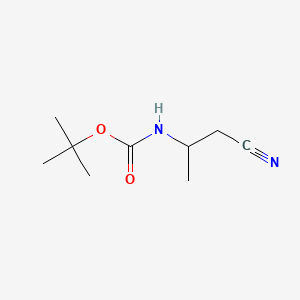 tert-Butyl (1-cyanopropan-2-yl)carbamate chemical structure (CAS 194156-55-3)