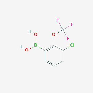 (3-Chloro-2-(trifluoromethoxy)phenyl)boronic acid chemical structure (CAS 1942072-67-4)