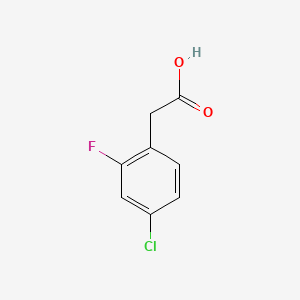 4-Chloro-2-fluorophenylacetic acid chemical structure (CAS 194240-75-0)