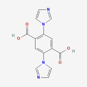 2,5-Di-1H -imidazol-1-yl-1,4-benzenedicarboxylic acid chemical structure (CAS 1942879-46-0)