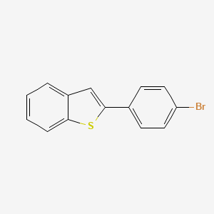2-(4-Bromophenyl)benzo[b]thiophene chemical structure (CAS 19437-86-6)