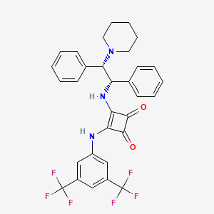 3-((3,5-Bis(trifluoromethyl)phenyl)amino)-4-(((1S,2S)-1,2-diphenyl-2-(piperidin-1-yl)ethyl)amino)cyclobut-3-ene-1,2-dione chemical structure (CAS 1943732-17-9)