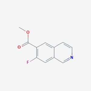 Methyl 7-fluoroisoquinoline-6-carboxylate chemical structure (CAS 1943761-57-6)