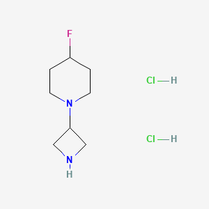 1-(Azetidin-3-yl)-4-fluoropiperidine dihydrochloride chemical structure (CAS 194427-15-1)
