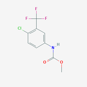 Methyl (4-chloro-3-(trifluoromethyl)phenyl)carbamate chemical structure (CAS 19448-54-5)