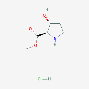 (2R,3R)-Methyl 3-hydroxypyrrolidine-2-carboxylate hydrochloride chemical structure (CAS 1946010-88-3)
