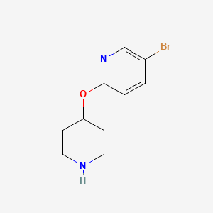 5-Bromo-2-(piperidin-4-yloxy)pyridine chemical structure (CAS 194668-50-3)