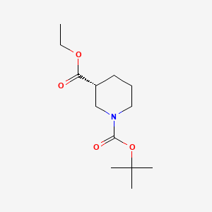(R)-1-tert-Butyl 3-ethyl piperidine-1,3-dicarboxylate chemical structure (CAS 194726-40-4)