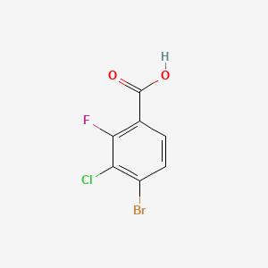 4-Bromo-3-chloro-2-fluorobenzoic acid chemical structure (CAS 194804-94-9)