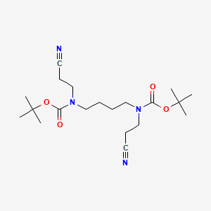 Di-tert-butyl butane-1,4-diylbis((2-cyanoethyl)carbamatE) chemical structure (CAS 194808-59-8)