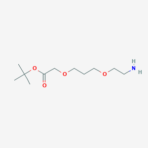 tert-Butyl 2-(3-(2-aminoethoxy)propoxy)acetate chemical structure (CAS 1948273-09-3)