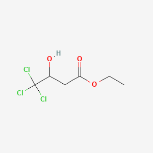 Ethyl 4,4,4-trichloro-3-hydroxybutanoate chemical structure (CAS 19486-93-2)