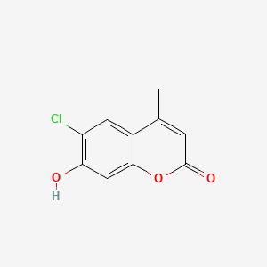 6-Chloro-7-hydroxy-4-methyl-2H-chromen-2-one chemical structure (CAS 19492-02-5)