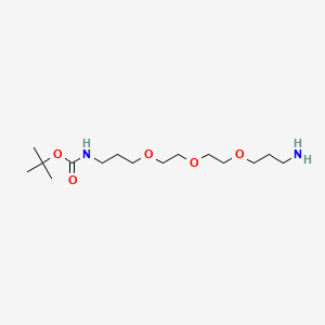 tert-Butyl (3-(2-(2-(3-aminopropoxy)ethoxy)ethoxy)propyl)carbamate chemical structure (CAS 194920-62-2)