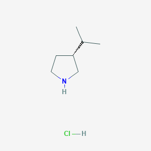 (R)-3-Isopropylpyrrolidine hydrochloride chemical structure (CAS 1949805-98-4)