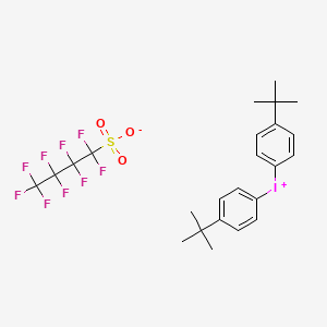 Bis(4-(tert-butyl)phenyl)iodonium 1,1,2,2,3,3,4,4,4-nonafluorobutane-1-sulfonate chemical structure (CAS 194999-85-4)