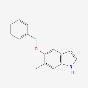 5-(Benzyloxy)-6-methyl-1H-indole chemical structure (CAS 19500-00-6)