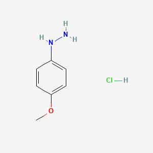 4-Methoxyphenylhydrazine hydrochloride chemical structure (CAS 19501-58-7)