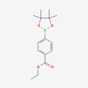 Ethyl 4-(4,4,5,5-tetramethyl-1,3,2-dioxaborolan-2-yl)benzoate chemical structure (CAS 195062-62-5)